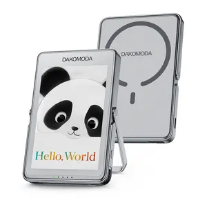 DAKOMODA E-Ink Photo Display Power Bank 5000mAh Magnetic Wireless Fast Charger for iPhone 16/15/14/13/12 Series Personalized Christmas & Halloween Gift Ultra Compact Design Four-color Ink Screen teen girl gifts  anniversary gift  mens gifts Cute Device