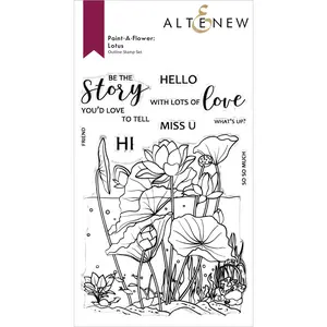 Paint-A-Flower: Lotus Outline Stamp Set