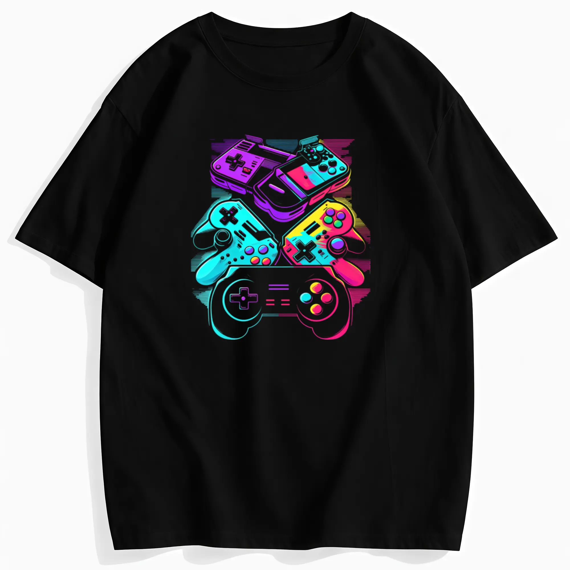 Gamer Control Video Game Controller T-Shirt Gift, Unisex, Popular Items, Soft, Breathable, Lightweight - Crew Neck, Regular Fit - Machine Washable, Comfortable Crew Neck Short Sleeve Graphic Print T-Shirt