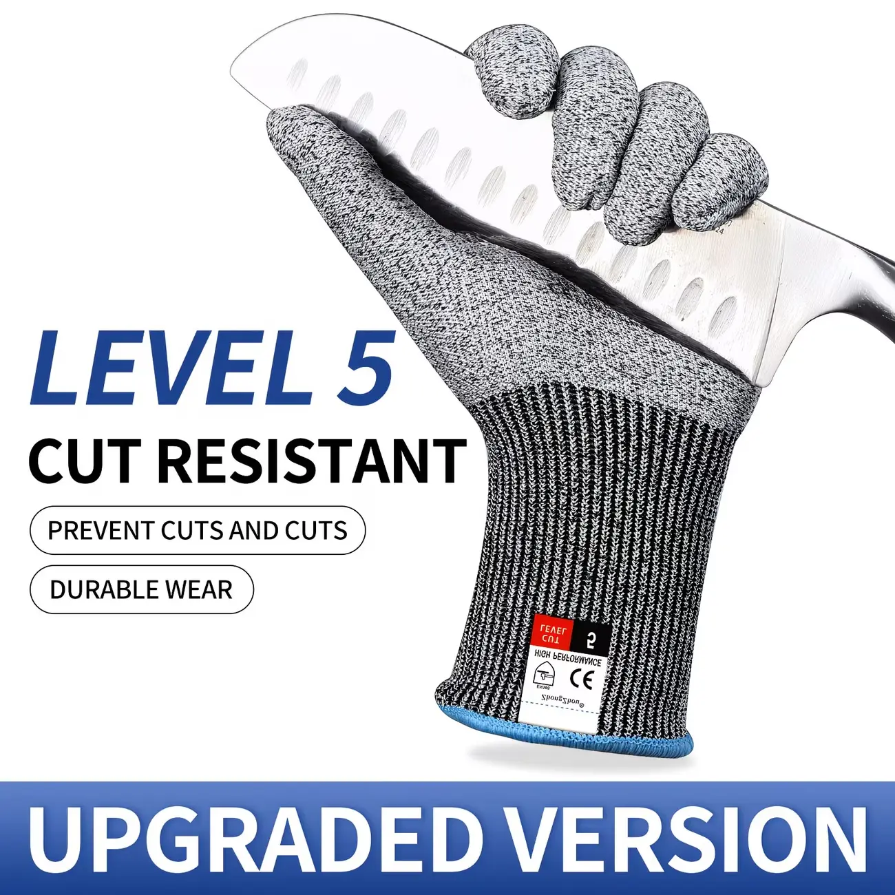 Level 5 Cut-Resistant Touchscreen Gloves withPineapple Pattern Kitchen Food-Grade Slaughteringand Fish-Killing Protection