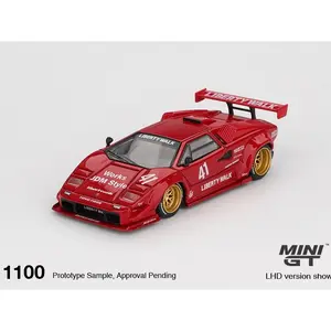 LB-WORKS Mini GT 1:64 Lamborghini Countach LB-WORKS Red Scale Model Car for Collectors Detailed Replica of Iconic Sports Car