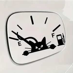 Cute Cat Design Car Fuel Tank Cap Sticker, Car Body Scratch Cover Sticker, Waterproof Self Adhesive Decorative Sticker for Car, Sticker For Cars, Decal For Cars