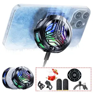 Mini Cell Phone Cooler Silent Universal Mobile Phone Cooling Fan Radiator Turbo Hurricane Game Cooler Efficient Endurance Phone Radiator with Larger Cooling Area for Multiple Scenes Usb Fans