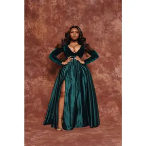 Party Romance Emerald green Satin Dress