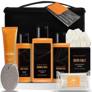 Gift Baskets for Men - Bath Spa Bundles with Body Lotion, Face Wash, Shower Gel, Bubble Bath & More, Scented Aroma for Cleansing and Moisturizing