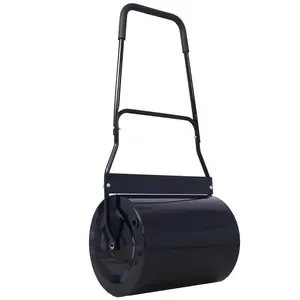 Lawn Roller, 16 Gallon Heavy-Duty Tow Behind Water/Sand Filled Sod Drum Roller for Garden Yard Park