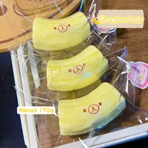 Stress Relief Toys Squishies Banana & Toast Simulation, Reusable Low Bounce Sensory Ball, Anxiety Relief & Relaxation, Model Xinghao