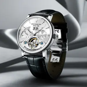 Fully Automatic Mechanical Water-Resistant Men's Watch, Suitable for Both Casual and Business Occasions, Featuring Multiple Calendar and Luminous Functions.