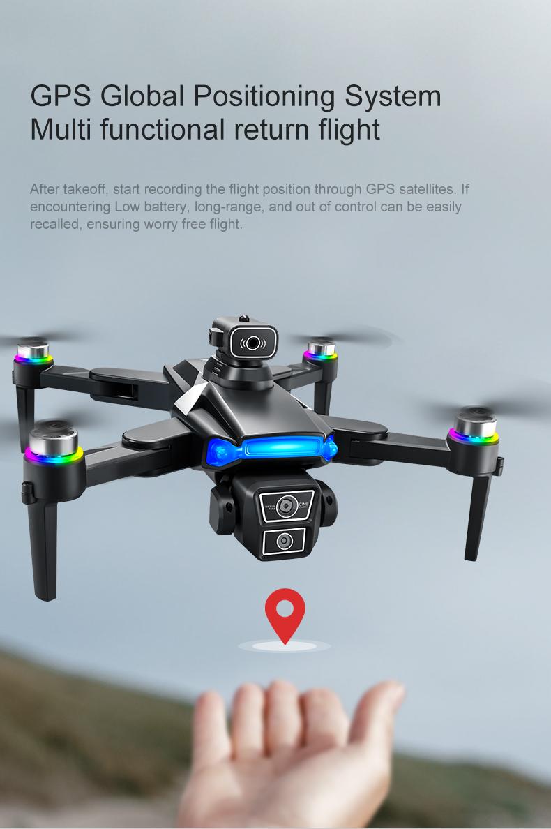 YCMDCGIE GPS drone is equipped with a 4K camera and comes with a 4.5-inch LCD remote controller. It features professional GPS intelligent tracking, AI smart return, follow mode, brushless motors, and a foldable design. YCMDCGIE GPS drone is equipped with a 4K camera and comes with a 4.5-inch LCD remote controller. It features professional GPS intelligent tracking, AI smart return, follow mode, brushless motors, and a foldable design.
