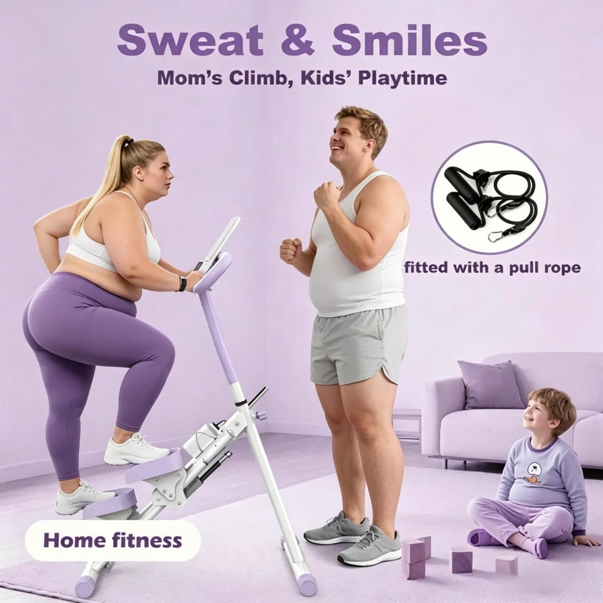 Vertical Climber Stair Stepper with Handlebar, 330LB Weight Capacity, Extended Step Range Exercise Machine for Leg & Full Body Workouts, Home Gym Fitness Equipment