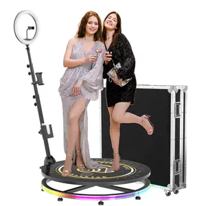 MWE 360 photo booth for events Magic 360 Video Booth Machine with Custom Logo Remote Control Automatic 360 Spin Camera Booth With Flight Case