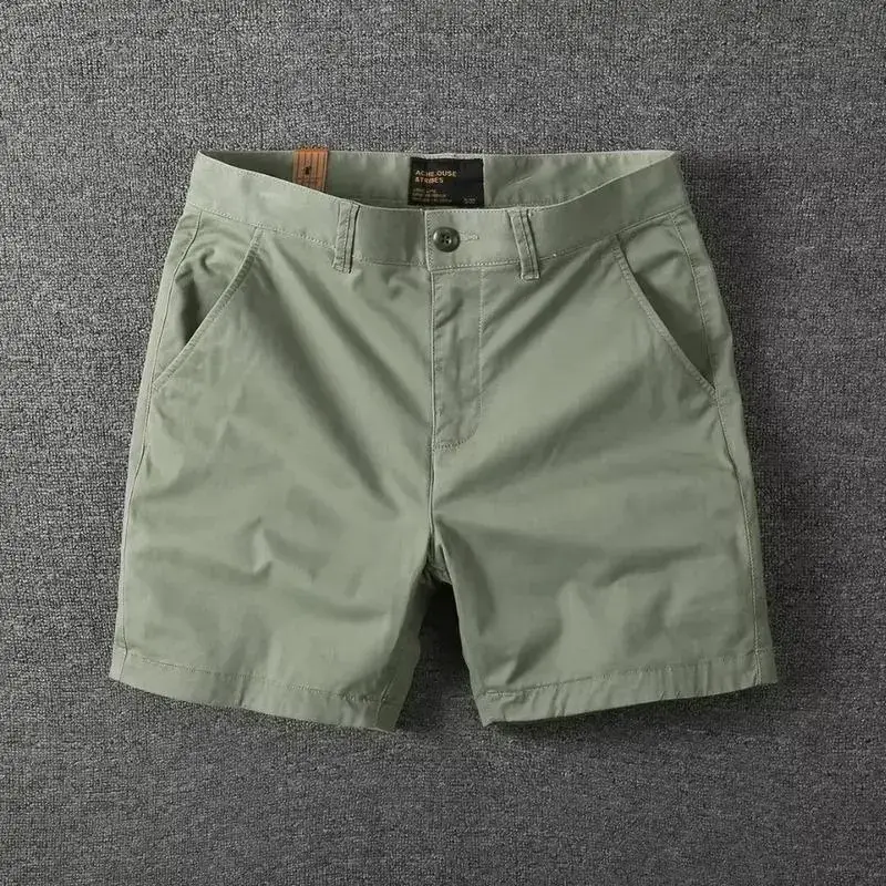 Men's Classic Chino Shorts - 7 Inch Inseam Cotton Casual Shorts for Men, Lightweight Breathable Flat Front Summer Shorts with Pockets, Slim Fit Golf Work Shorts