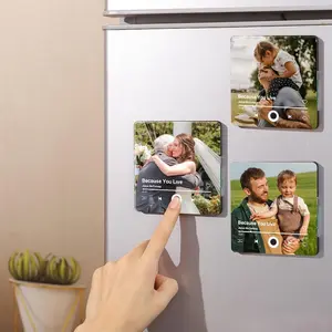 Custom Music Fridge Magnet, Sentimental Boyfriend Gifts, Personalized Photo & Music Fridge Magnet, Play Whole Song Music Box, Voicemail Keepsake Anniversary Gift for Him