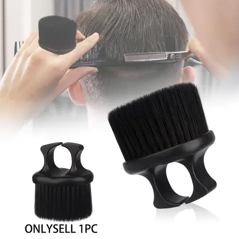 Hair Trimming Brush, Vintage Finger Brush, Bristle Ring Brush for Precision Cleaning, Non-slip Design, Professional Hairdressing Tool, Hair Tools, Hair Styling Brush, Hair Grooming Brush, With Brush