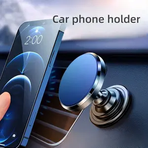 Magnetic Car Phone Mount Holder, Car Cellphone Mount, Universal Magnetic Navigation Bracket, 360 Degree Rotating Suction Cup Design for Cars & Vehicles, Car Accessory