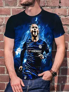 Men's Fashion Trendy Short Sleeve T-Shirt, Perfect for Spring Summer, 3D Print Casual Top, Comfortable Breathable