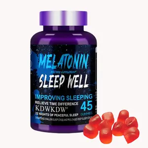 1 bottle KDWKDW Sleep Well Gummy - Melatonin, Vitamin B,  Gelatin-Free, Gluten-Free, Vegan & Non-GMO
