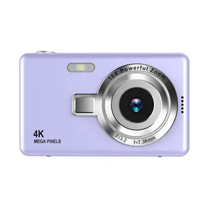 CCD High-Definition 4K Digital Camera for Students, Entry-Level Mini Compact Pocket Camera for Home Daily Photography, Card, Handheld