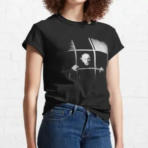 Nosferatu Window Scene Graphic T-Shirt, Vintage Horror Movie Art Tee, Gothic Vampire Aesthetic, Unisex Dark Apparel, Menswear Womenswear Top Casual Comfort