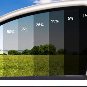 1%/5%/15%/25%/35%/50% VLT Uncut Window Roll Tint Film 20" x 10ft Car Commercial Home Office Glass, Car Sunroof Window Film