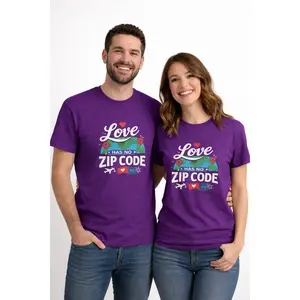 Love Has No Zip Code | Unisex Classic 100% Cotton T-Shirt -Premium Fit Short Sleeve Tee