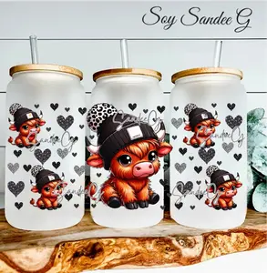 Baby Highland Cow #3 - UVDTF Wrap for cups/hard surfaces sticker.