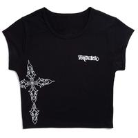 Von Dutch Black and White Chopper Cross Baby Tee