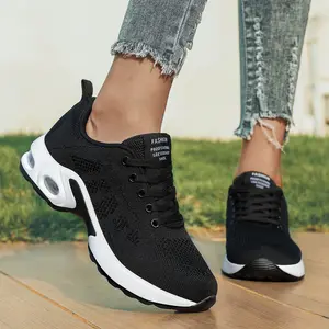 Sosenfer 2026 Women's Wedge Female Sneaker Comfort Walking Campus Fashion Shoes For Helth Care Workers,Black Round Toe Casual Trainers Mesh Breathable Lightweight Slip Basic Sneakers,Tenis De Mujer,1722