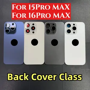 1pc Rear Back Glass for 15 16 Pro Max Back Glass-installed with Plate Back Cover Glass