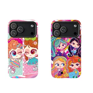 Cartoon Girl Decora Kawaii Phone Case For IPhone 17-11, Pro Max, Pro Plus, and Samsung S26-23 Safety Case Gifts for Girls