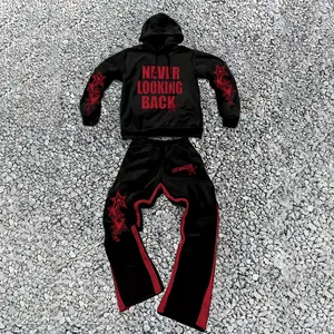 【 Winter Hot Sale 】 【 Limited Time Offer 50% Off 】 Two piece Spring and Autumn Fashion Men's Retro Hoodie and Pants Set, Casual Two piece Set, Including Top and Pants