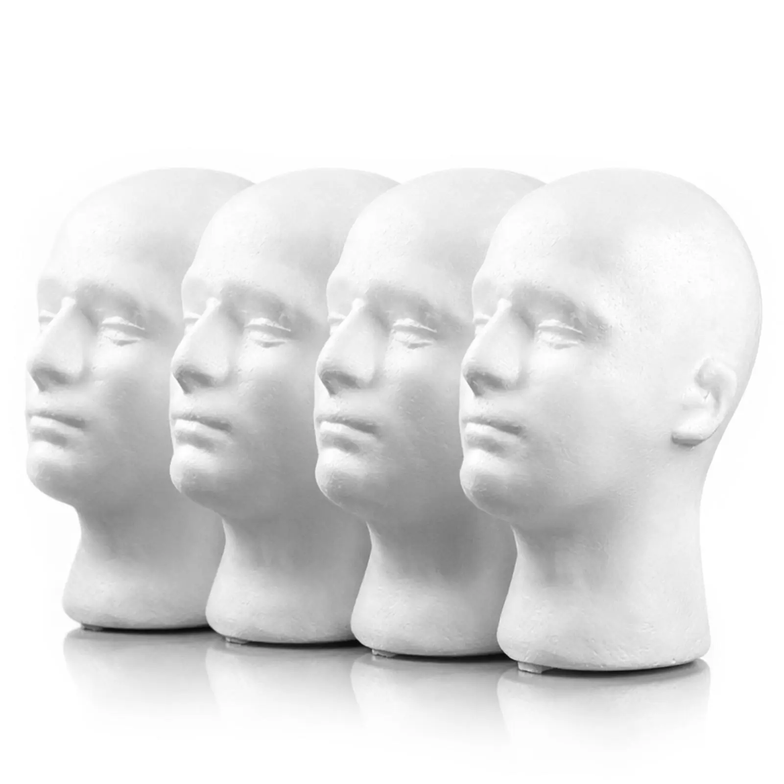 Male Head Model Foam Wig Stand 54cm Circumference 28cm Height Durable for Salons Home Store Versatile Use
