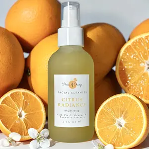 Vit C Facial Cleanser/ Citrus Radiance/ Vit C, Orange, Turmeric and Licorice Extract/ Hyaluronic Acid, Gentle Surfactants/ Brightening for Sensitive Skin