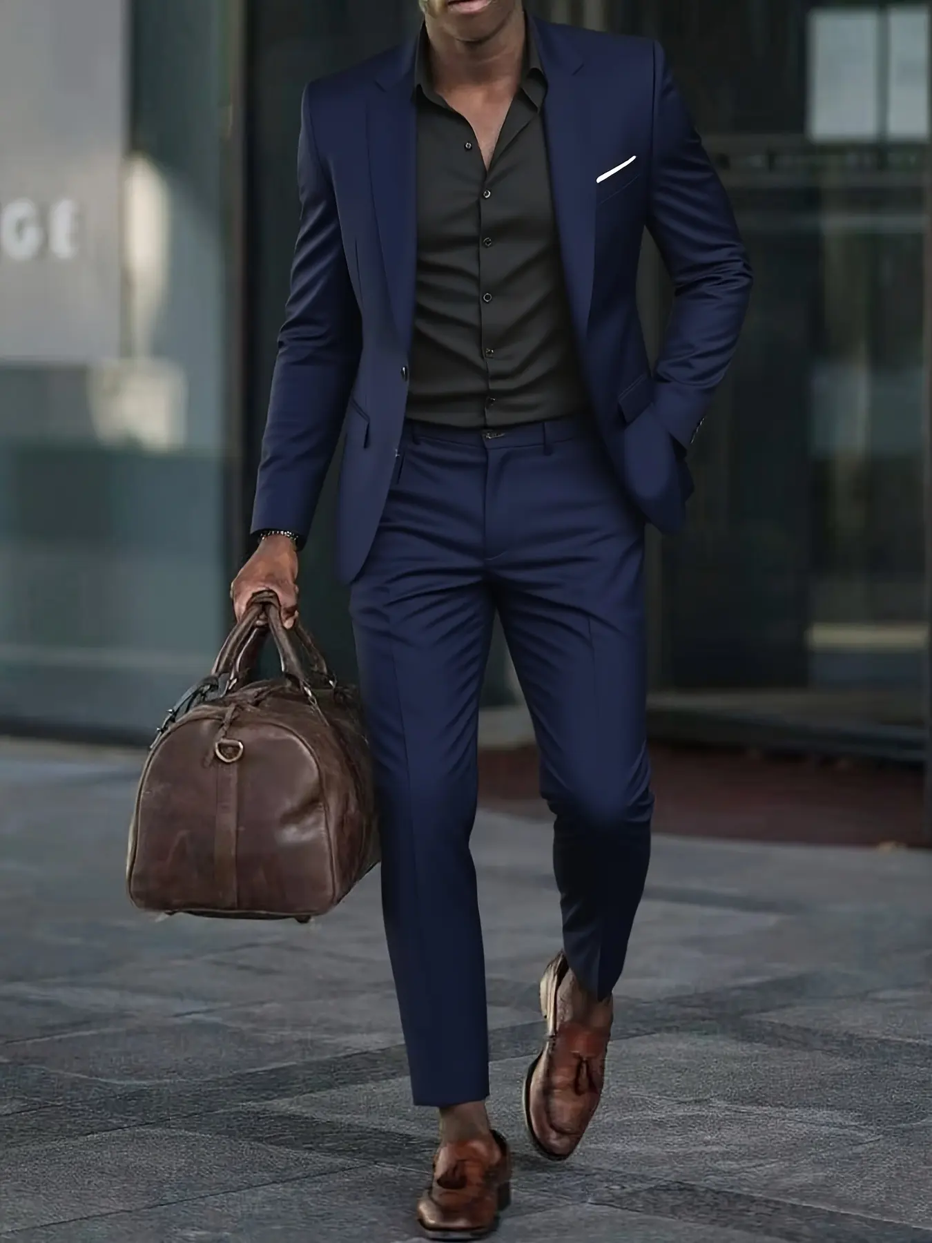 [Elitefit]Men's Formal Suit Two-Piece Set, Single Button Blazer and Pants, Suitable for Interviews, Business Professional Occasions, and Daily Casual Parties, Business Attire Clothes
