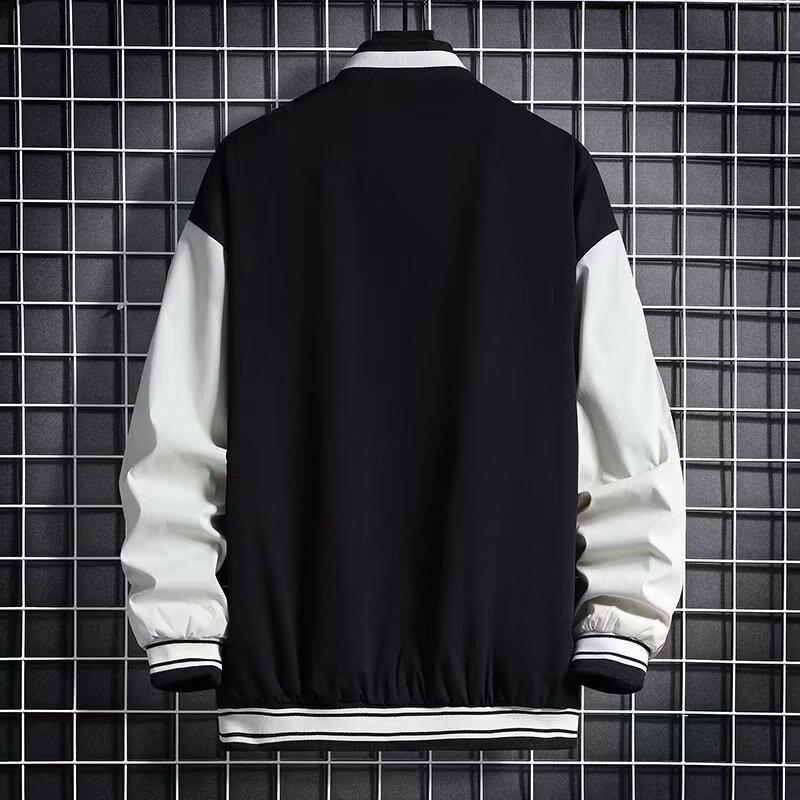 Men's Baseball Jacket Fashion Casual Letter Number Print Button-down Tops Streetwear Clothing