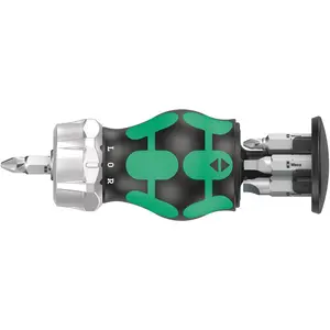 WERA 05008886001 KRAFTFORM KOMPAKT STUBBY MAGAZIN RA 4 BITHOLDING SCREWDRIVER WITH MAGAZINE