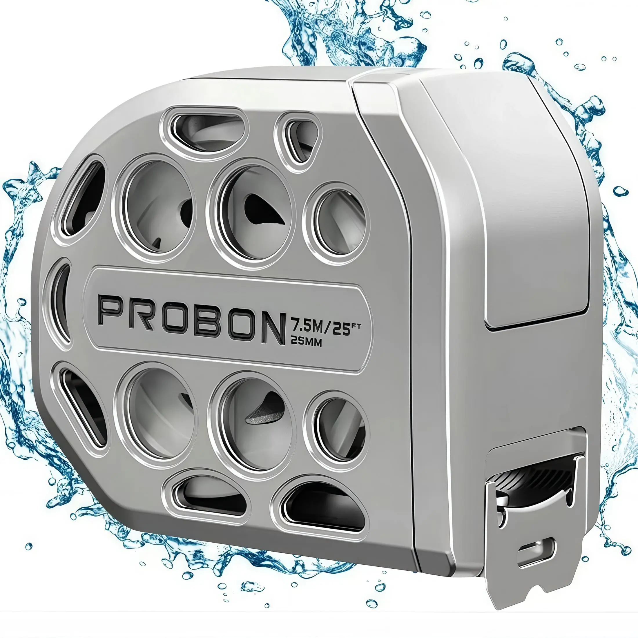 25ft Retractable Measuring Tape, Waterproof Portable Measuring Tape with Double-sided Scale & Automatic Locking Function & Convenient Magnetic Tip