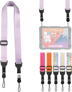 Adjustable Strap for Camera Neck Strap, Comfortable Shoulder Strap for Bags, Cellphone Tablet, Camera, Laptop, Binocular, Luggage Bag (Purple Universal Shoulder Strap)
