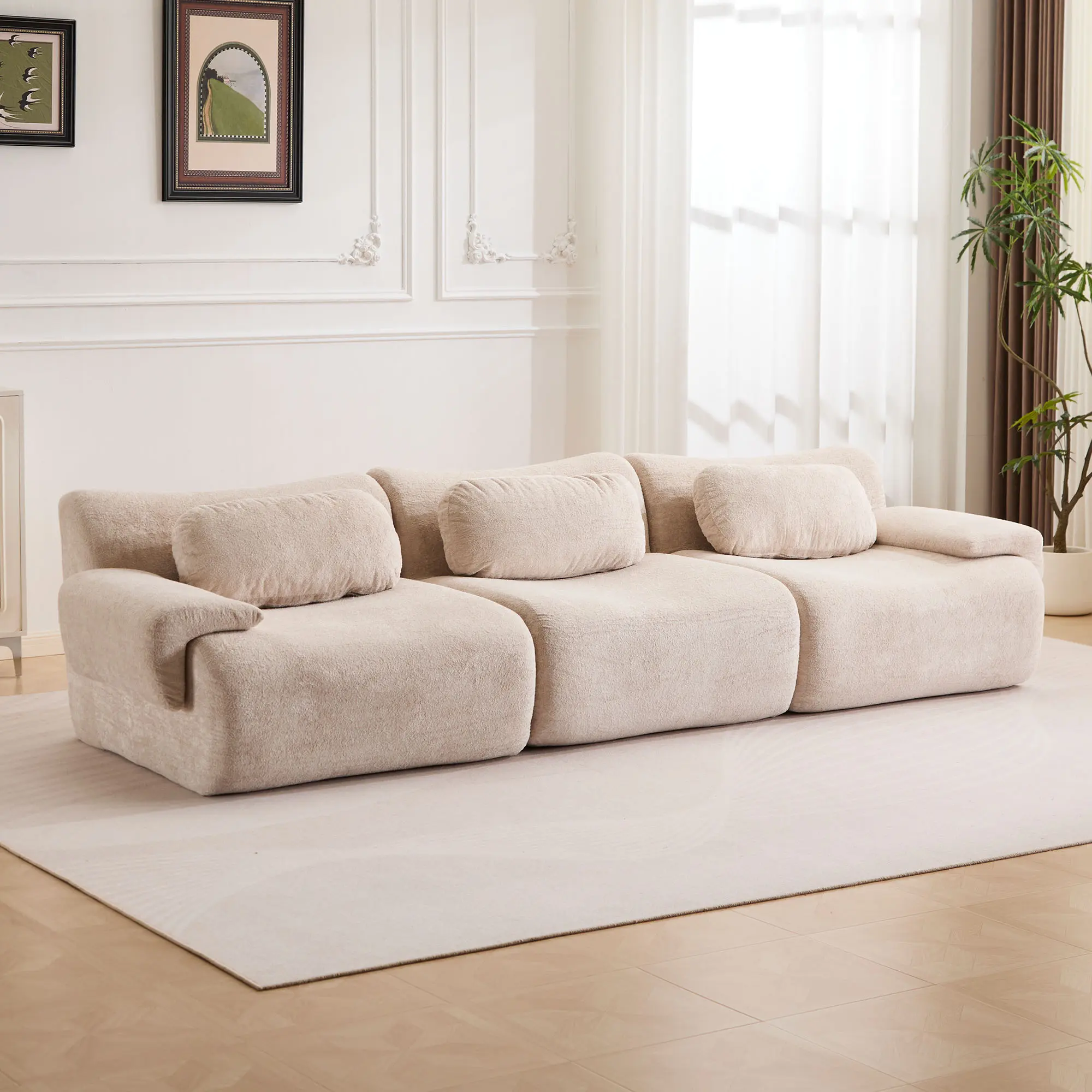 Beige - 3 Seater ( 113.9")