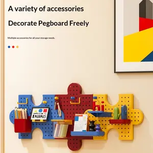 Multifunctional Storage Rack, DIY Display Board, Wall-Mounted Hole-Free Shelf, Key Holder, Small Items Organizer, Home Helper