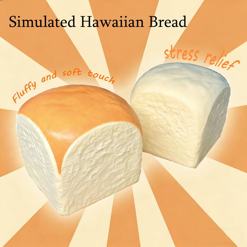 Hawaiian Rolls 2pcs, Slow Rebound Soft Toys, Taba Squishy, Stress Relief Toy，Adults Fidget Toy Sensory Toy