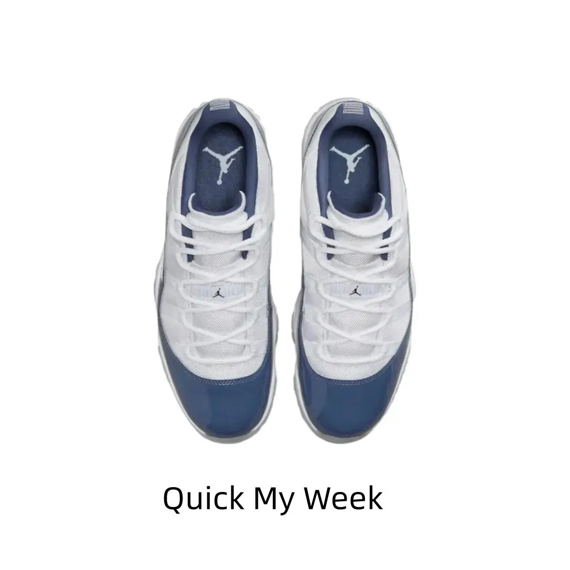 Minimalist street low-top sneakers with classic white and navy blue color blocking. Smooth patent leather decoration, easy to match jeans, shorts and build refreshing daily looks.
