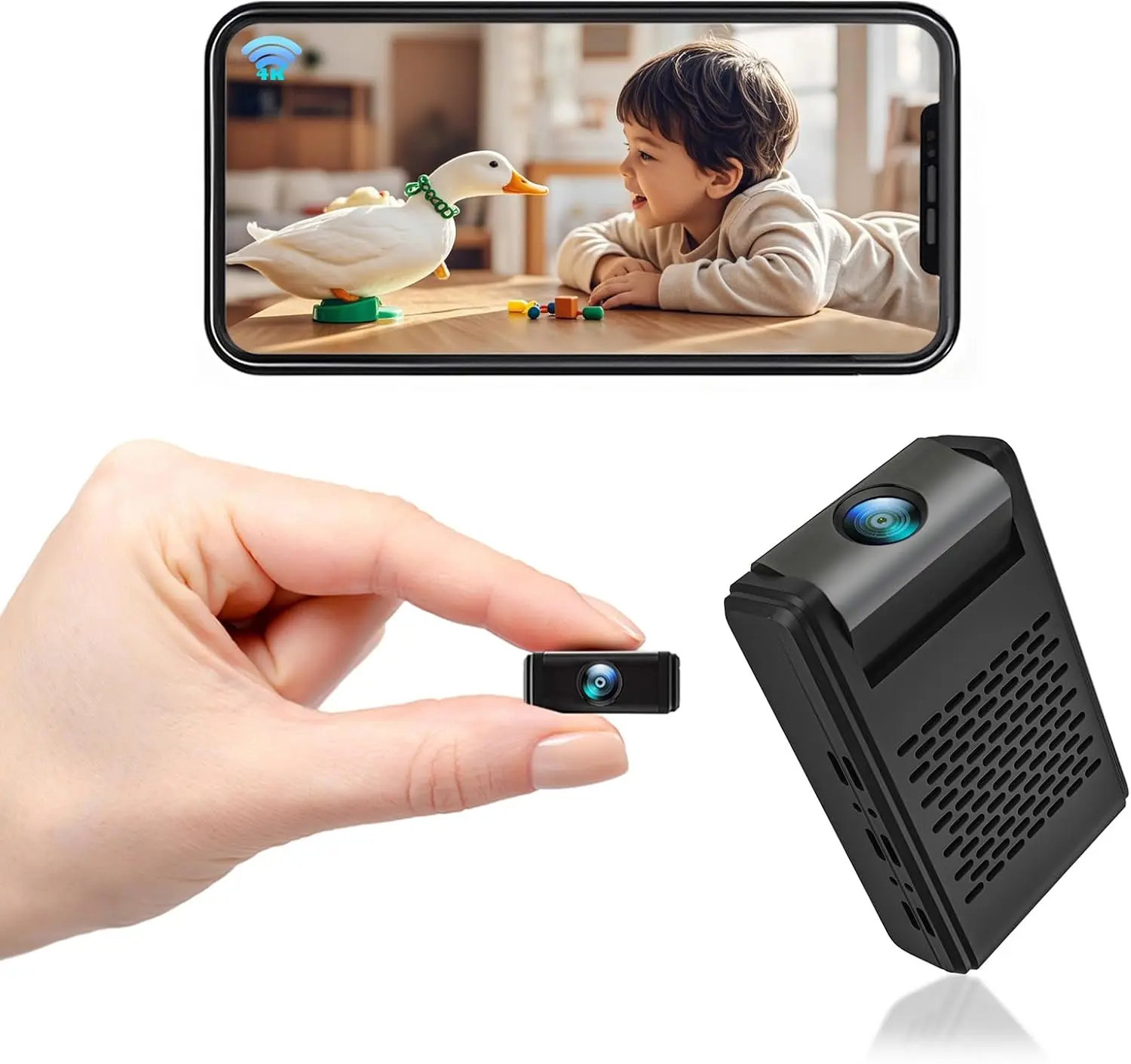 2MP Hidden Mini Security Camera WiFi Wireless Spy Cam 1080P HD Motion Detection Night Vision Indoor Surveillance Nanny Cam Home Baby Pet Monitor Remote Viewing Cloud SD Card Loop Recording
