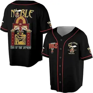 Custom Your Name, Temple Noble Shriners King of The Desert 3D Baseball Jersey Size XS-5XL