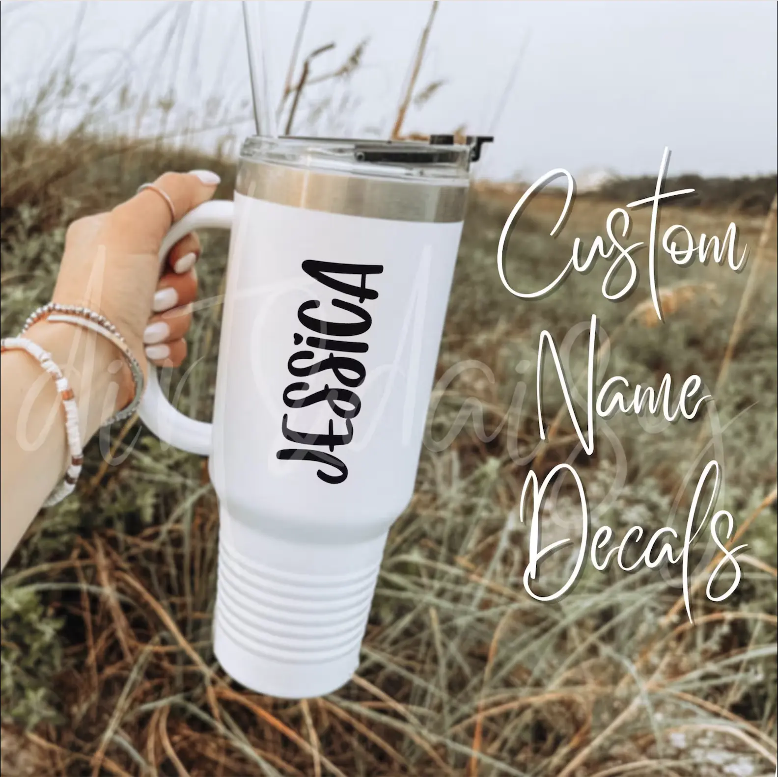 Custom Name Decal, Personalized Stickers, Labels, Adhesive Vinyl