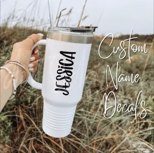 Custom Name Decal, Personalized Stickers, Labels, Adhesive Vinyl