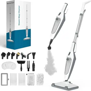 12 in 1 Handheld Steam Mop for Floor Cleaning, Home Steam Steamer for Hardwood Windows Tile Laminate Shutter & Clothes with Attachments Grey