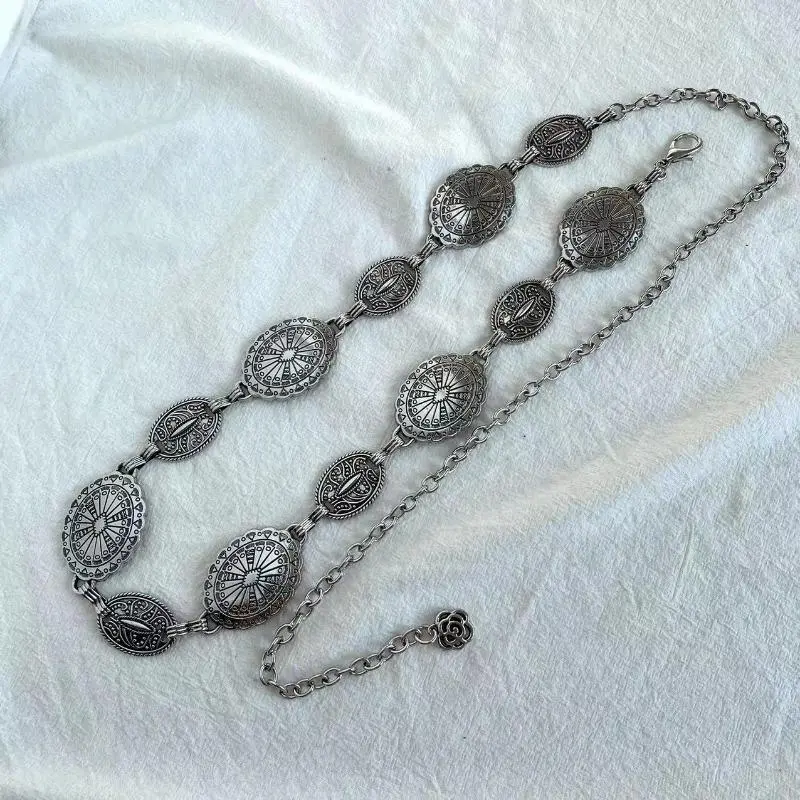 Women Cowgirl Chain Belt Metal Boho Waist Chain for Dresses  display picture 1