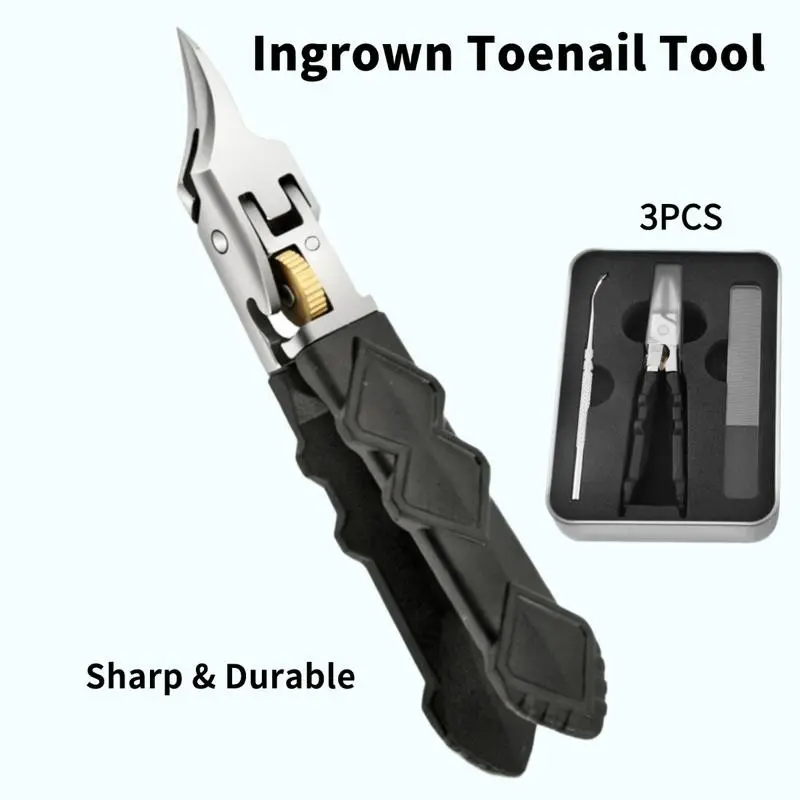 Eagle Beak Beveled Nail Clippers, 3Pcs Wide Jaw Opening Anti-Splash Slanted Nail Clipper, Long Handle Wide Jaw Opening Anti-Splash Slanted Edge Nail Clipper for Thick Nails,Seniors&Ingrown Care