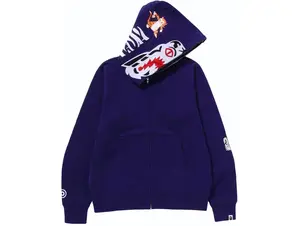 Bape Tiger Full Zip Hoodie Purple